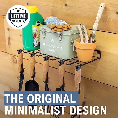 Miniatura 2 de StoreYourBoard Organizador de herramientas manuales de jardinería, estante de almacenamiento de montaje en pared para tijeras de jardín, podadoras