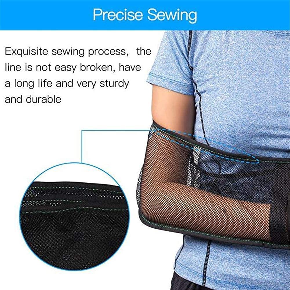 Cabestrillo para brazo para lesiones en el hombro Eslingas para brazo para muñeca rota Soporte para brazo Cabestrillo para brazo para adultos Inmovilizador de hombro liviano con malla transp