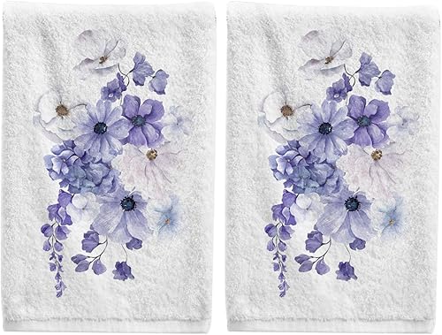 Miniatura 7 de ALAZA Toallas de mano de camelia, 100% algodón, suaves, decorativas, de lujo, absorbentes, para playa, gimnasio, spa, 16 x 30 pulgadas