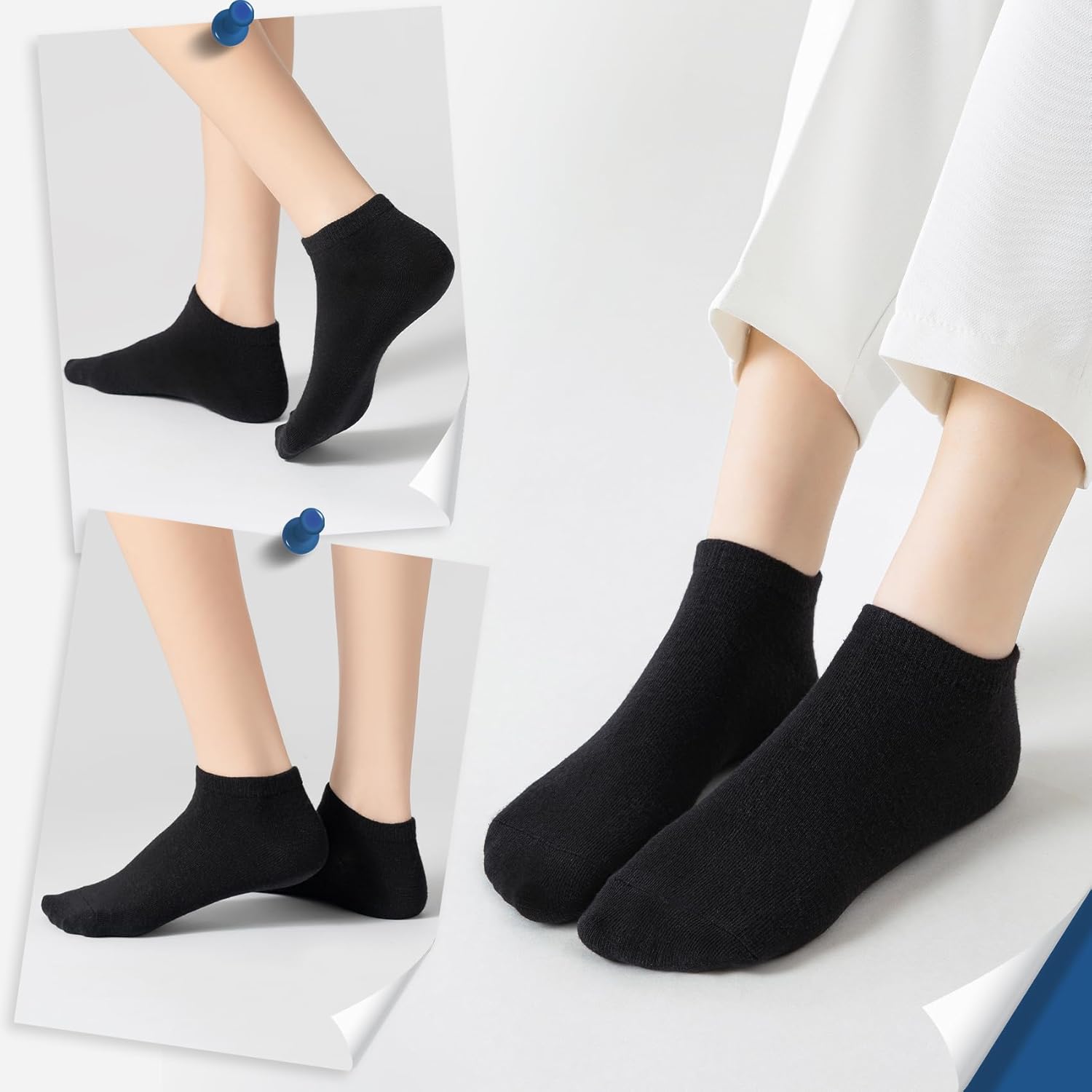 BYDOLL 9/18 Pairs Ankle Cotton Socks for Women Athletic Running Breathable Soft Socks No-Slip Grip for Sports and Casual - Image 6