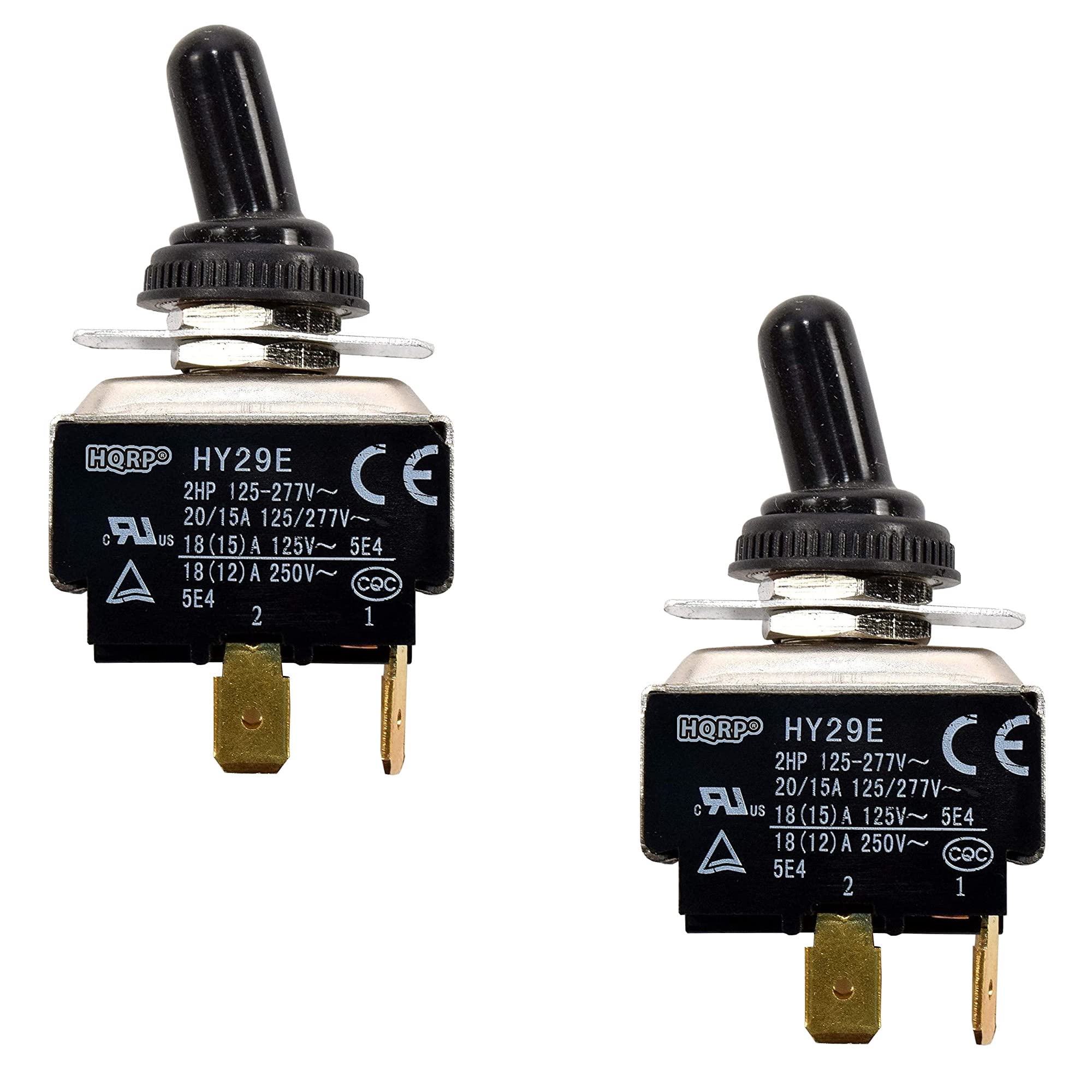 HQRP 2-Pack 4-Pin Toggle Switch Compatible with Shopsmith Mark V Headstock 1953-1991, UL Listed