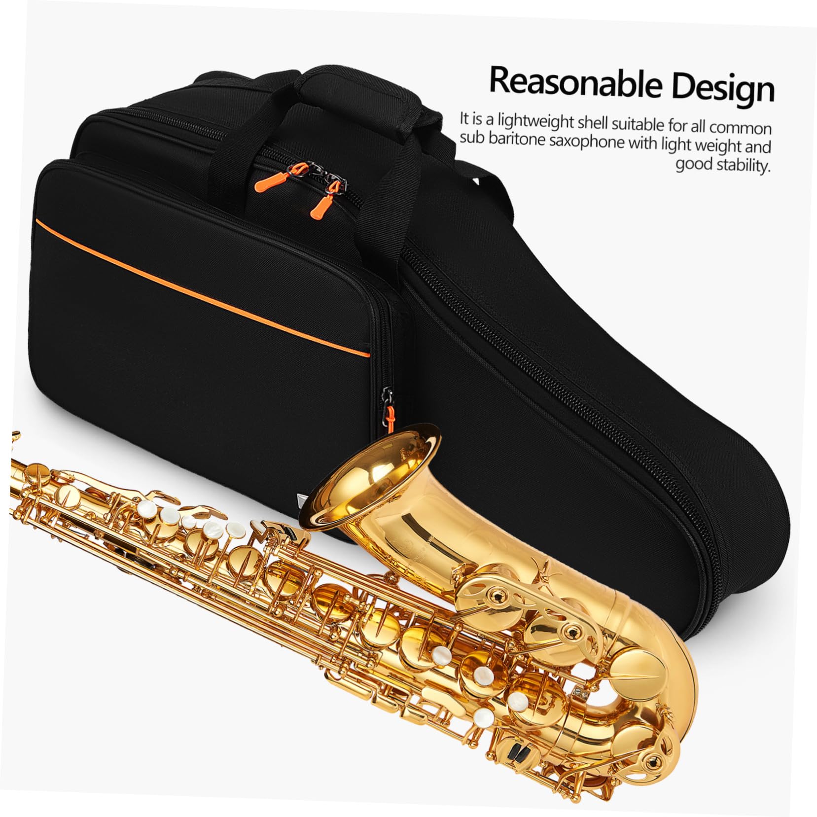 Beaupretty Mochila Saxofón Con Estuche Para Saxofón Tenor Protección Prueba De Golpes Doble Correa Tela Oxford Resistente Para Músicos Escolares y Conciertos