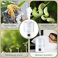 Vista 7 de Smart Reptile Fogger Humidifiers with Humidity Control, Reptile Terrarium Humidifier Smart Touch, 3 Grades Adjustable Fogger with Hose for Reptile