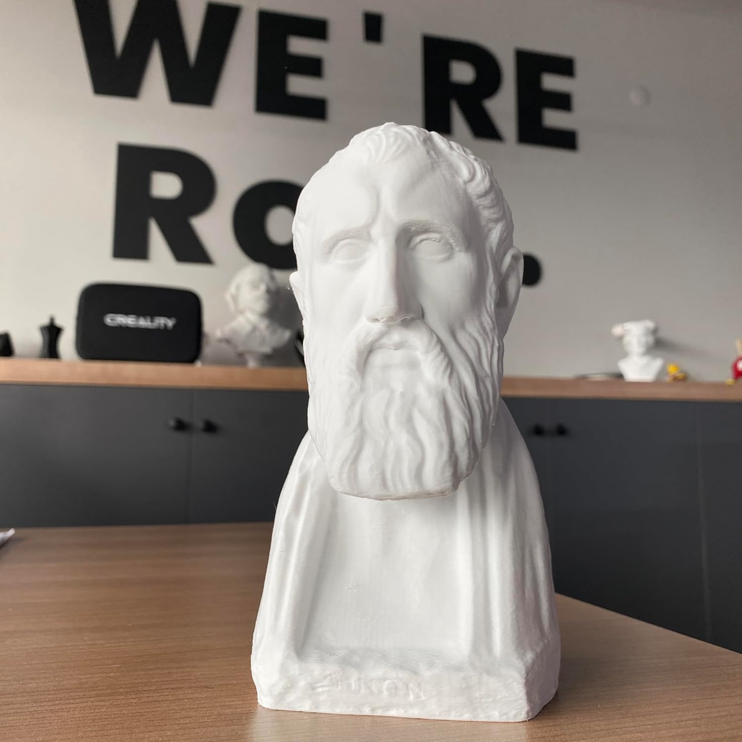 Generic Zeno of Citium Statue, Zeno of Citium. Bust in The Farnese Collection, Naples, 3D Zenon Bust 8 inch, White