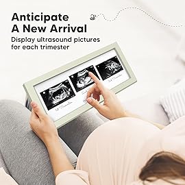 KeaBabies Baby Sonogram Picture Frames - Trio Ultrasound Picture Frames, First Time Mom Gift, Cute Pregnancy Reveal Photo Frame, Baby Gender Reveal Gift, Newborn Nursery Decor (Sage)