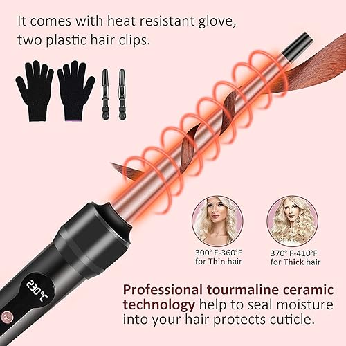 Miniatura 3 de Juego de rizador profesional rizador de cabello de calentamiento instantáneo con 4 rizadores