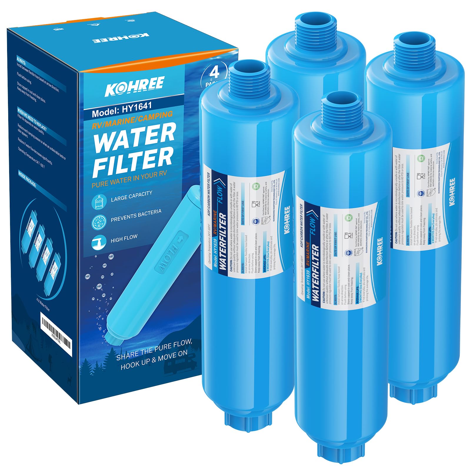 Kohree RV Inline Water Filter