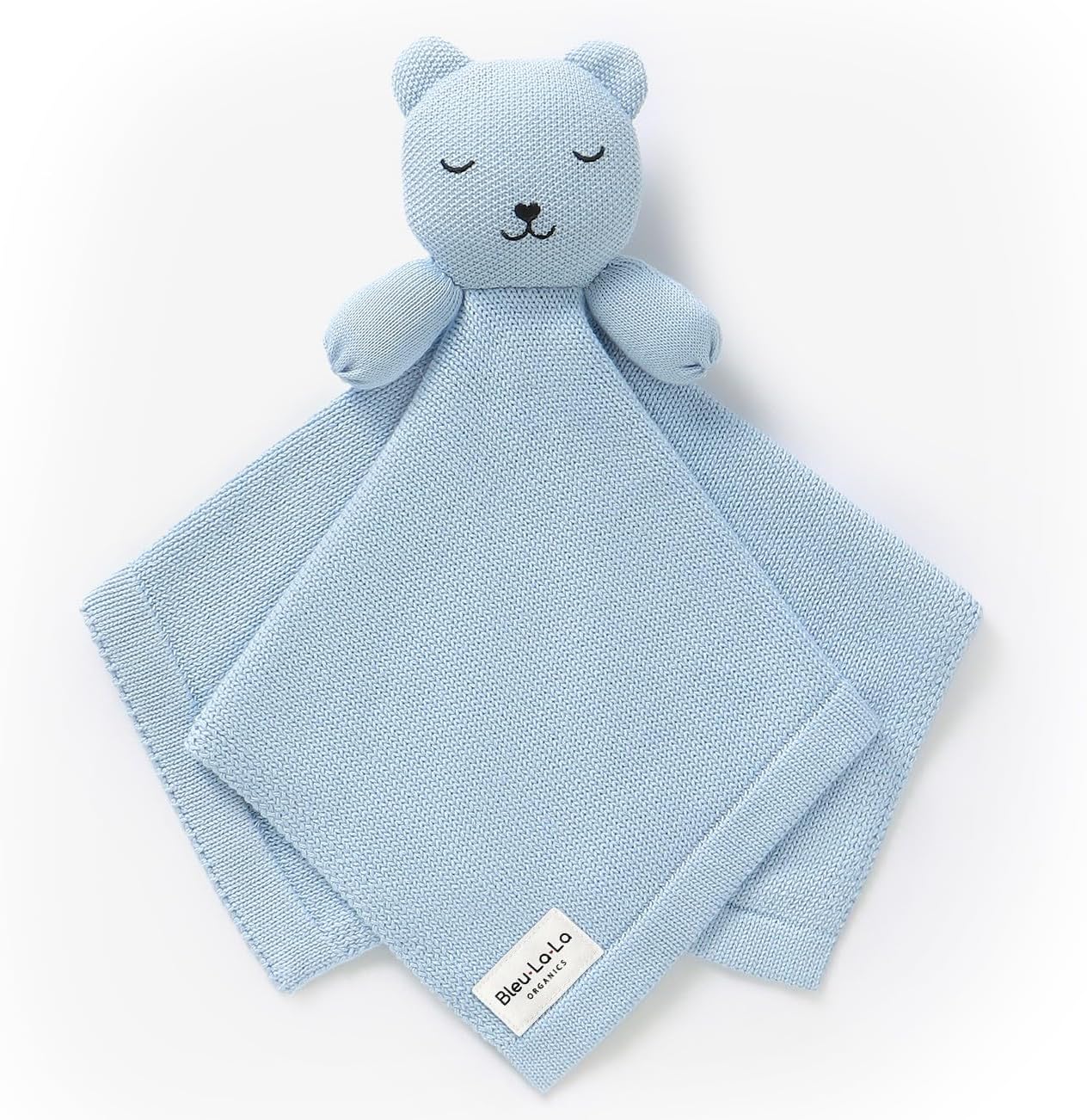 Blanket Lovey 100% Organic Cotton Baby Blanket with Comfort Lovey, Soft Security Blanket for Newborns & Toddlers (Bear - Milk Chocolate)