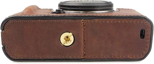 Miniatura 4 de MUZIRI KINOKOO Fuji X-E4 - Funda de piel auténtica, estilo vintage marrón con agarre y acceso a controles