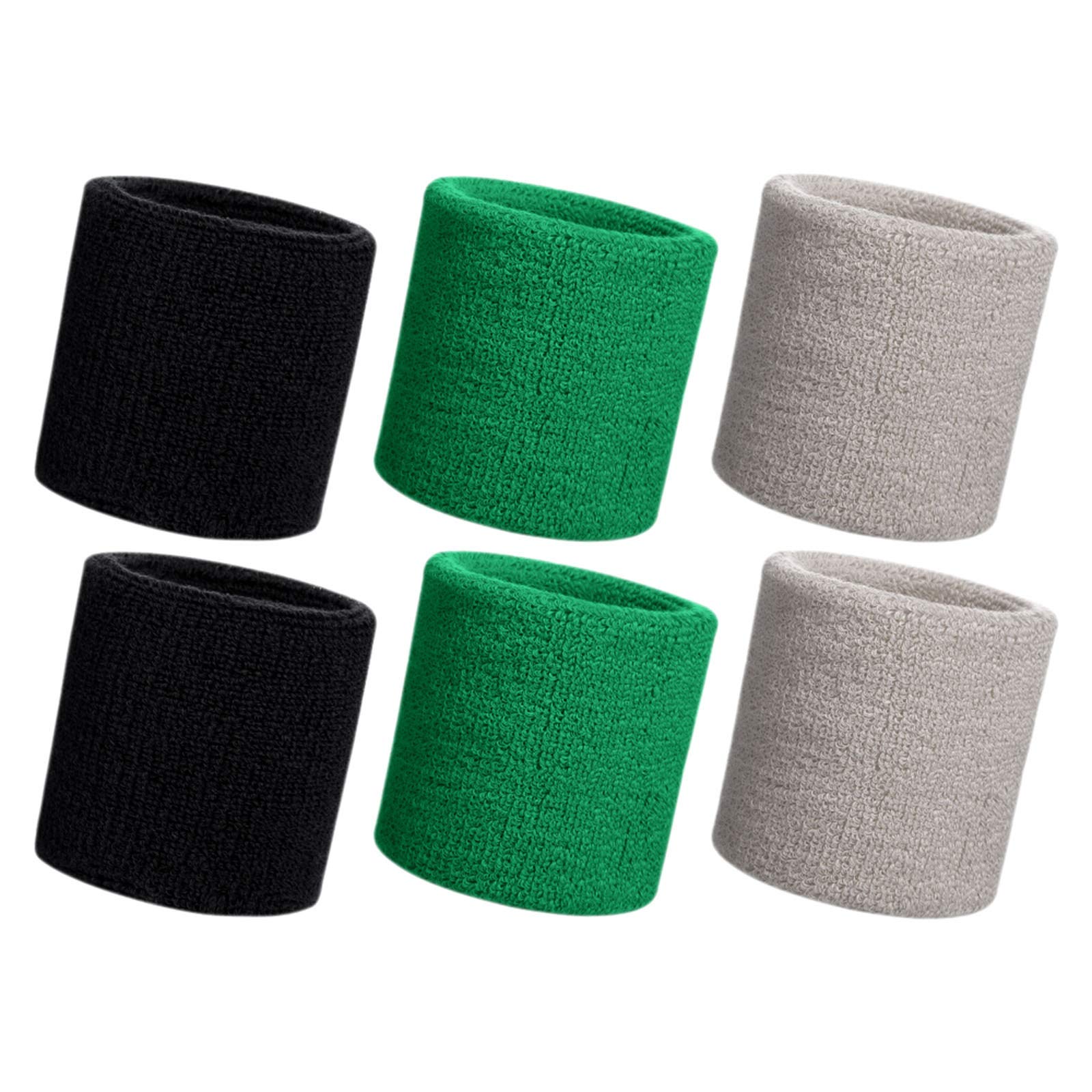 HANERDUN Sports Wristbands Sweat Wrist Sweatbands For Men And Women Terry Cloth Wrist bands Sweat For Gym Running Basketball Tennis Working Out โ image 1