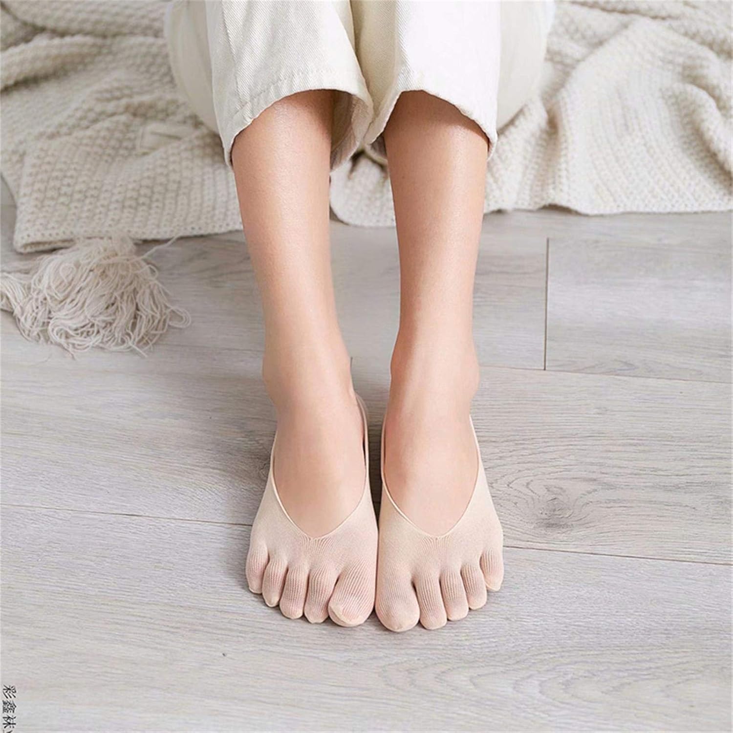 Vista 8 de Calcetines ortopédicos de compresión para dedos calcetines de dedo para mujer calcetines de cinco dedos completos de corte bajo