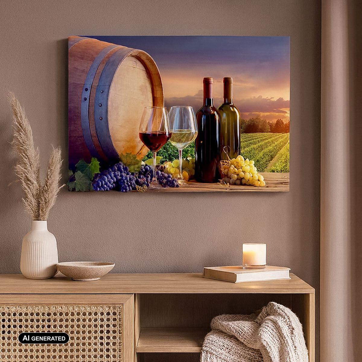 ARTTOR Tableau Décoratif sur Toile 120x80 cm Cuisine - 4125