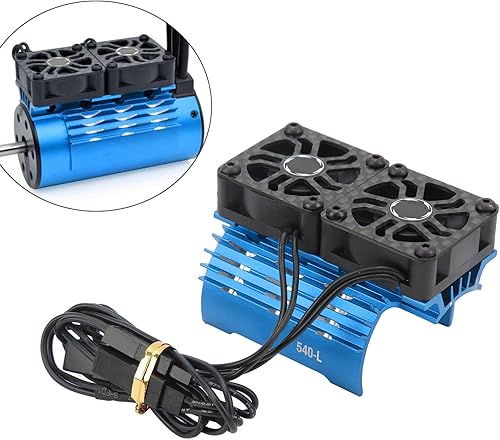 Miniatura 2 de VINGVO Disipador de calor de enfriamiento del ventilador del motor RC, 28000 RPM, ventilador de motor RC, radiador de aluminio, ventilador de