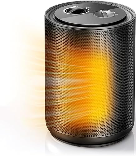 Miniatura 9 de ZAFRO Calentadores de Espacio Pequeño para uso en interiores, Ventilador de Calentadores Eléctricos Portátiles con termostato y control remoto,