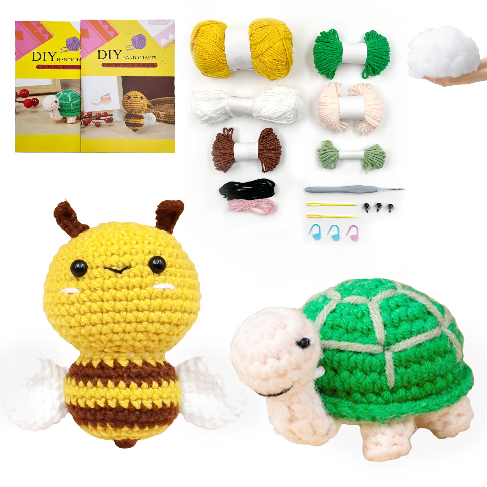 Kit all'uncinetto compatibili con i principianti, kit all'uncinetto per