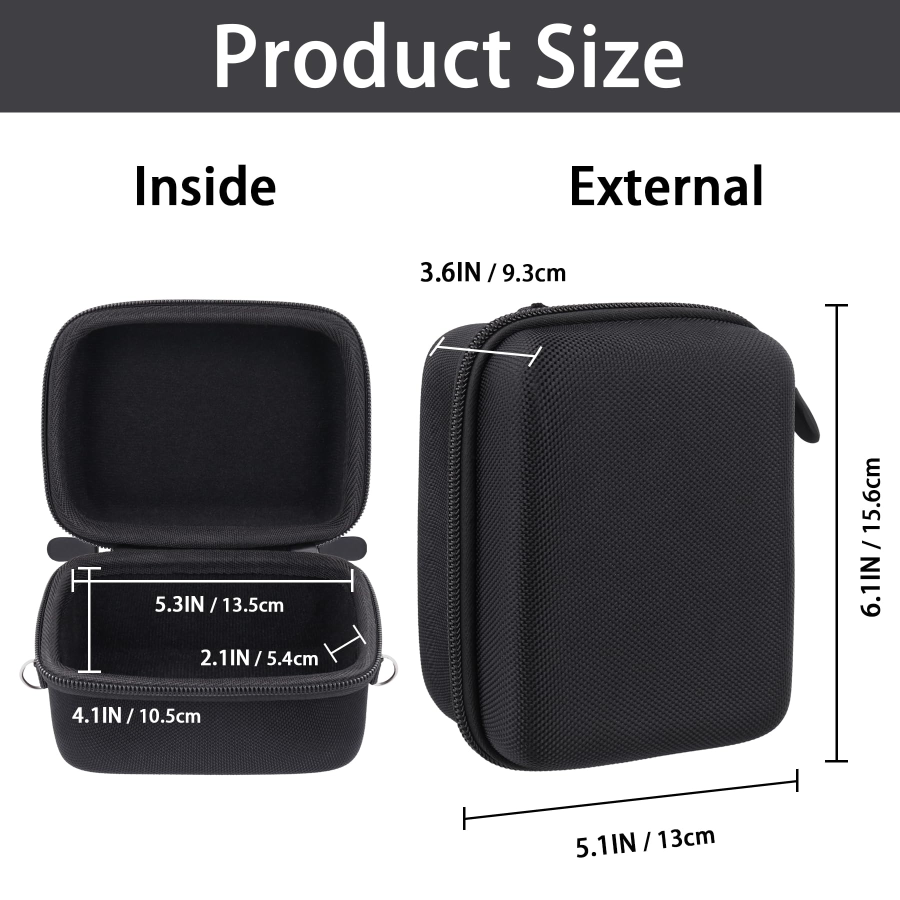Aenllosi Harte Hülle für Sony Alpha 6000 6300 6400 6500 6700 mit 16-50mm Objektiv Systemkamera, Schwarz (Nur Tasche)