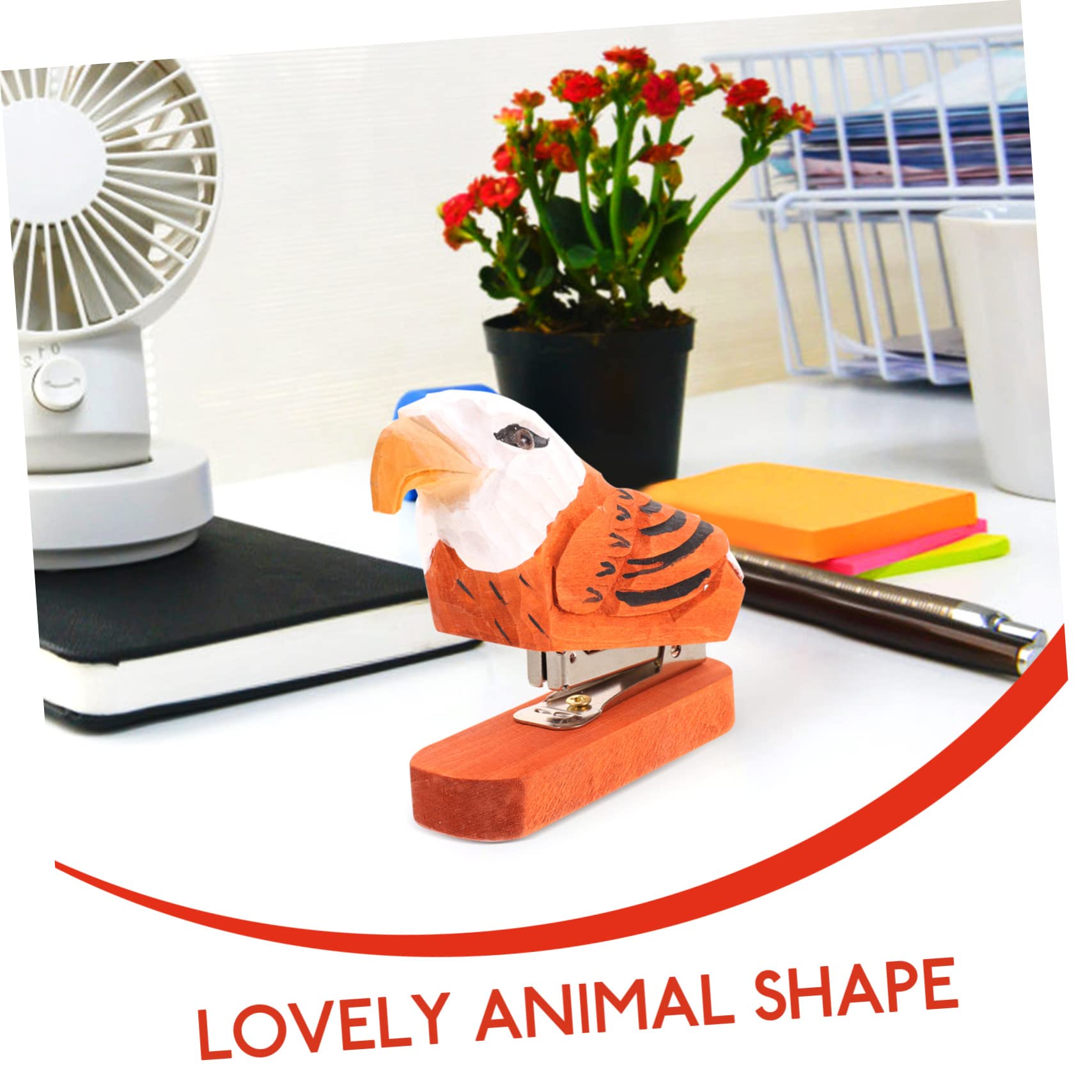 STOBOK 4stücke Tierförmiger Holzhefter Für Schreibtischzubehör Stapler Für Büro Und Zuhause Farbenfrohes Und Lustiges Design Büroaccessoires Für Und Mädchen