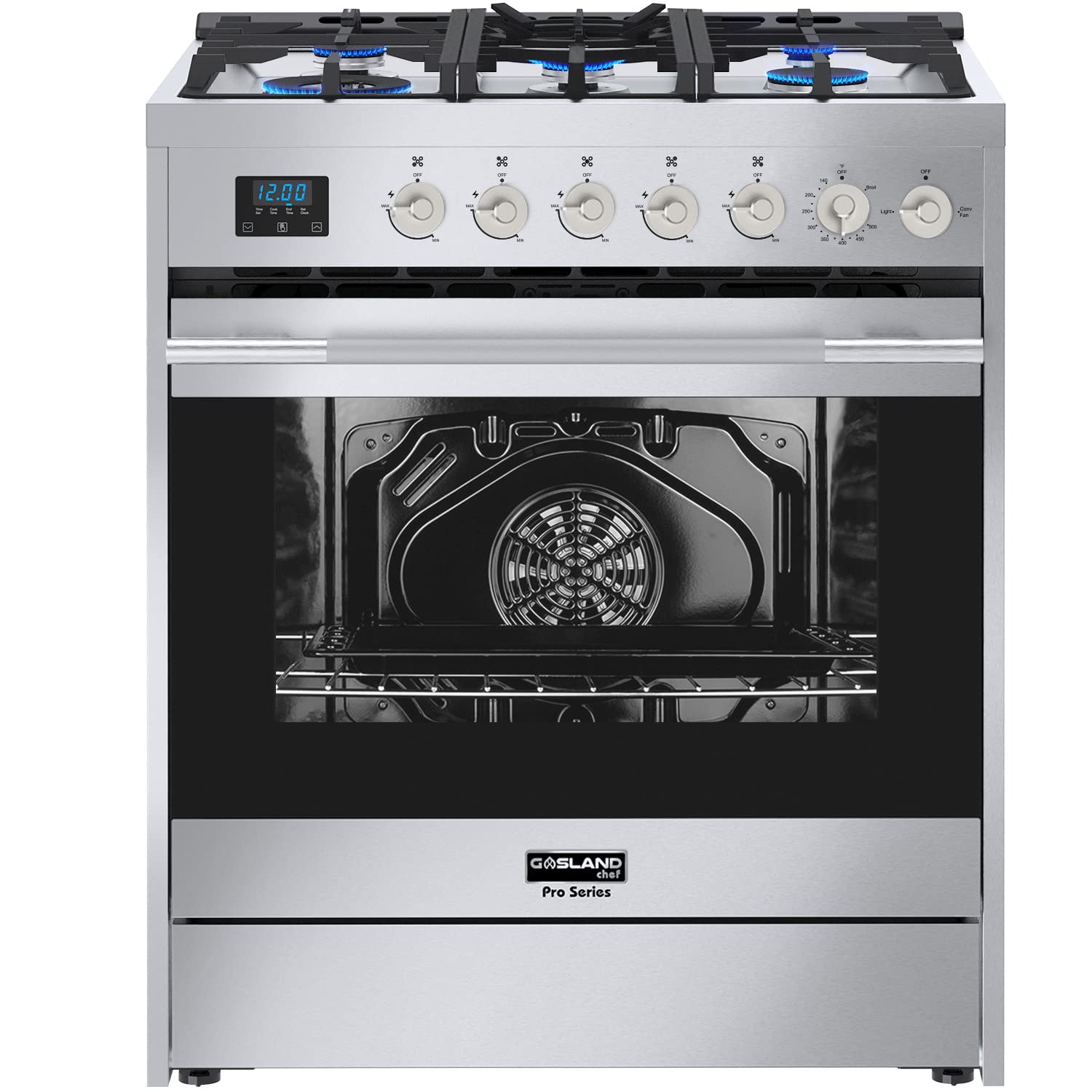 chef gas cooktop and oven