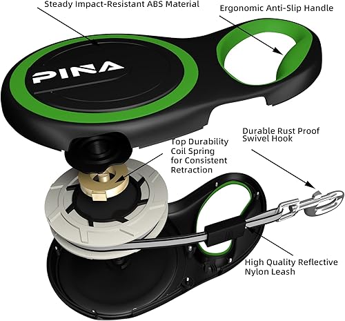 Miniatura 3 de PINA Correa retráctil para perro, correa de perro de 26 pies para perros pequeños, medianos y grandes de hasta 110 libras, cinta de nailon