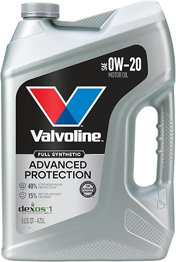 Valvoline Advanced Full Synthetic SAE 0W-20 Motor Oil 5 QT