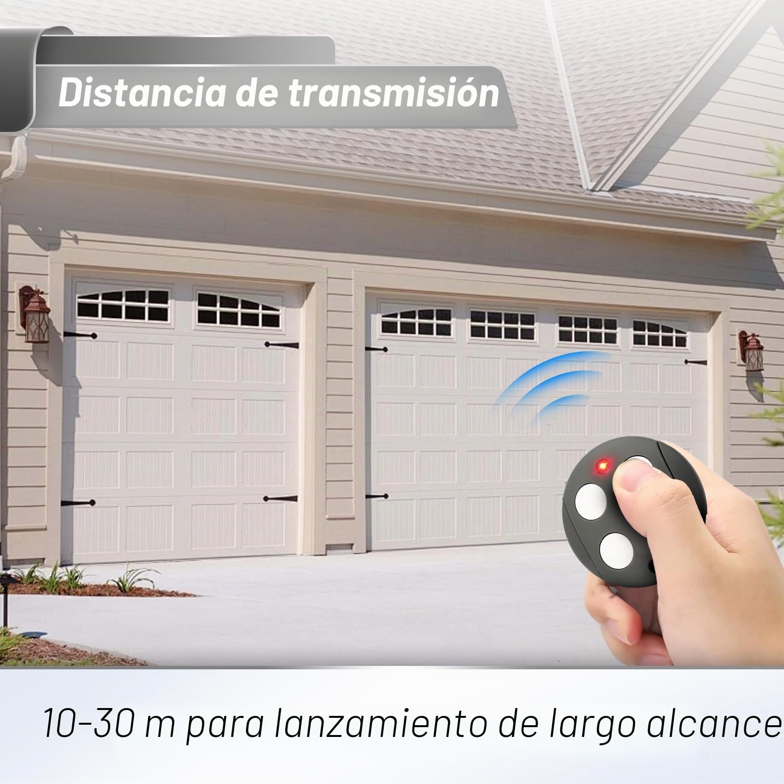433,92 MHz - Mando a distancia para puerta de garaje compatible con mando a distancia Mhouse GTX4, Rolling Code, 4 canales