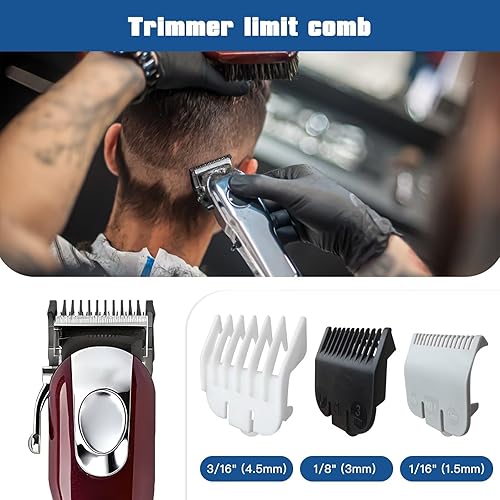 Miniatura 6 de 2025 nuevo Juego de 6 guías profesionales de corte de peine para W*ahl 7960879600-2101, protectores de recortadora para W*ahl #12, #1, #1-12,