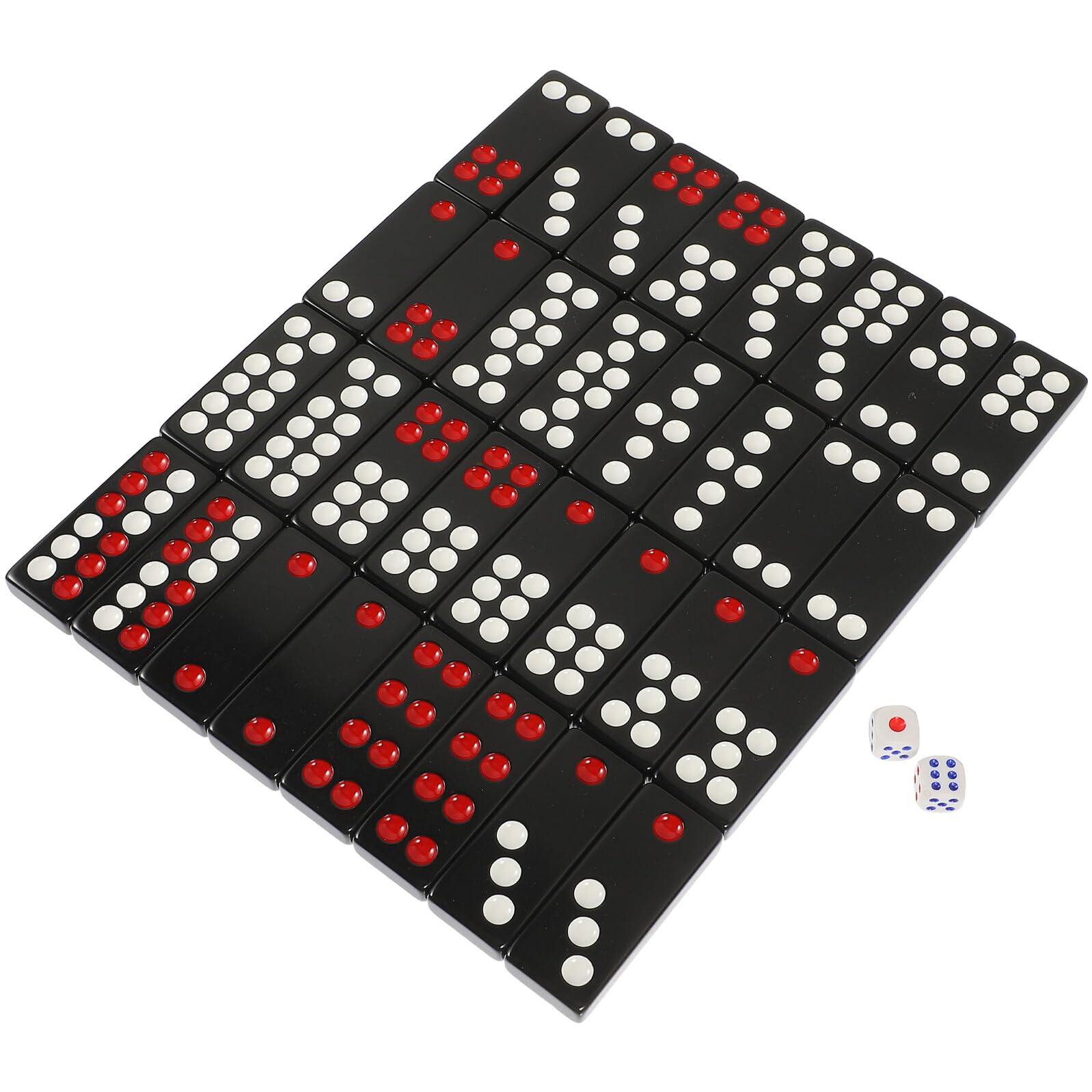 ERINGOGO Traditionelles Chinesisches Pai Gow Spielset Paigow Spielsteine aus Robustem Material Gravierte Kacheln mit Glatter Oberfläche Handliches Brettspiel für Party Camping und Reisen