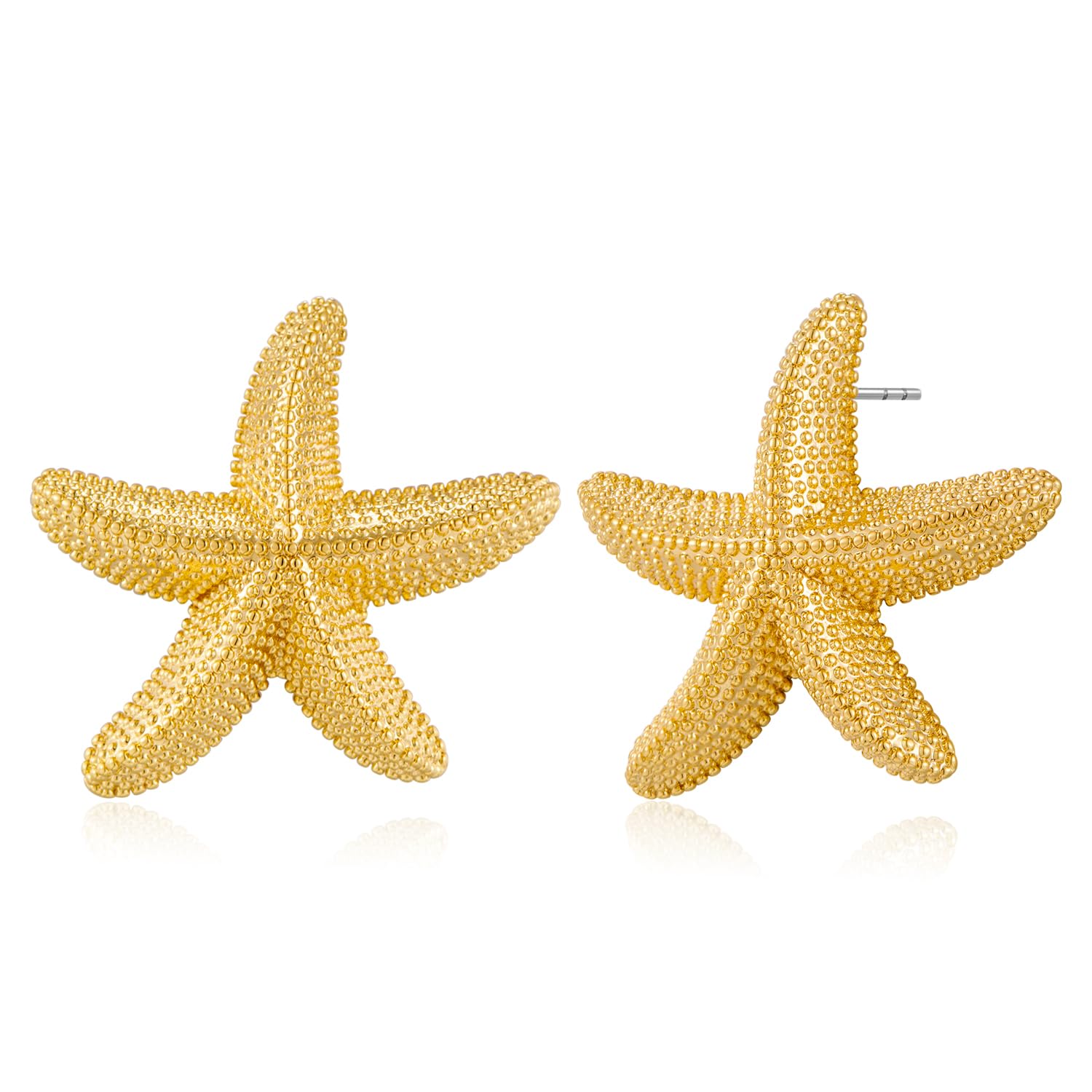 TOVABA Seestern Ohrringe Gold Damen – Elegante Sommer Ohrringe Damen, Goldene Ohrringe für Alltag & Besondere Anlässe, Geschenkidee