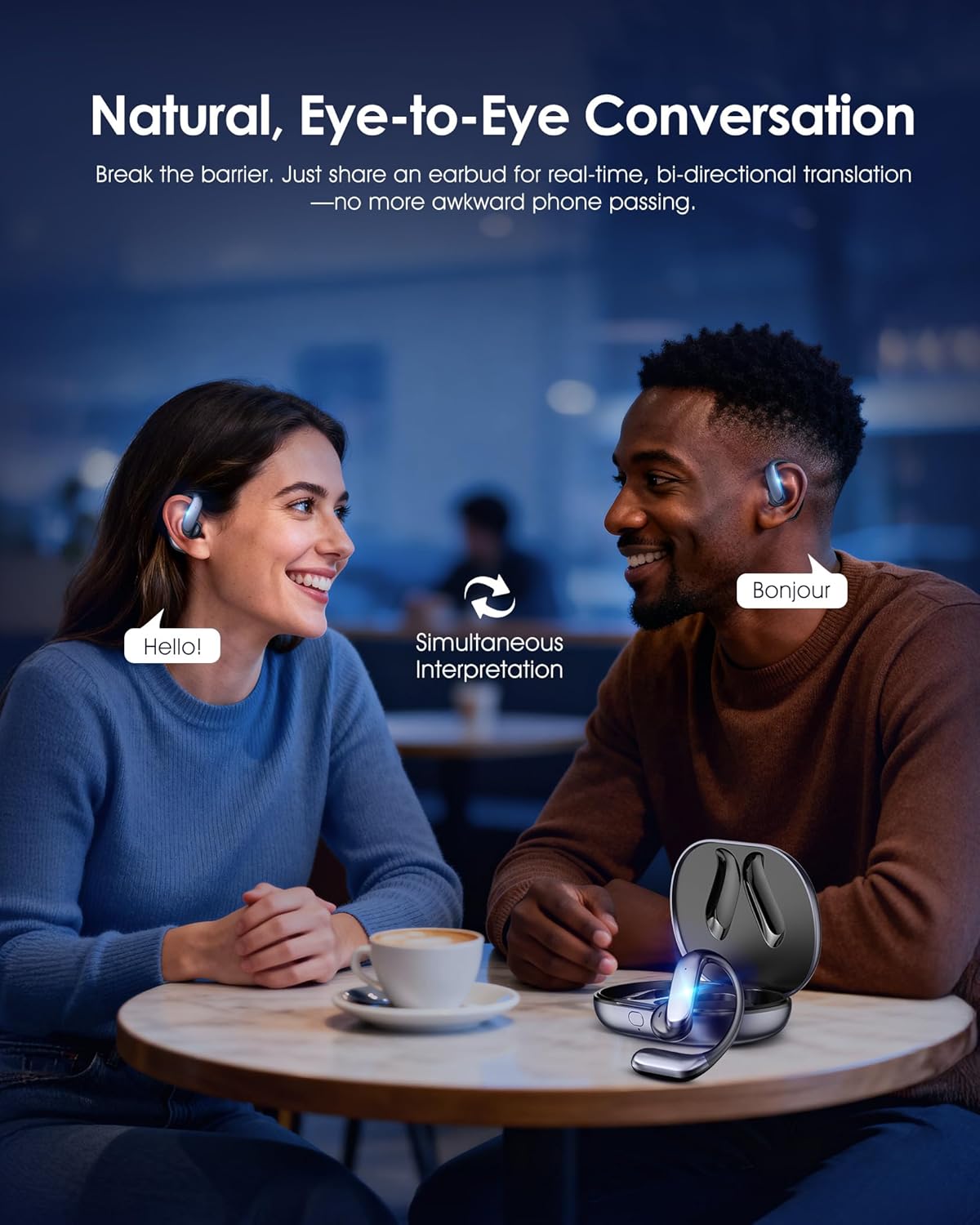 JIJ AI Translation Earbuds: 170 Languages & 0.45s Instant Real-Time Translator, Smart AI Headphones with Meeting Notes & Transcription, Bluetooth 6.0 & ENC, Audífonos Traductores Inglés Español - Image 5