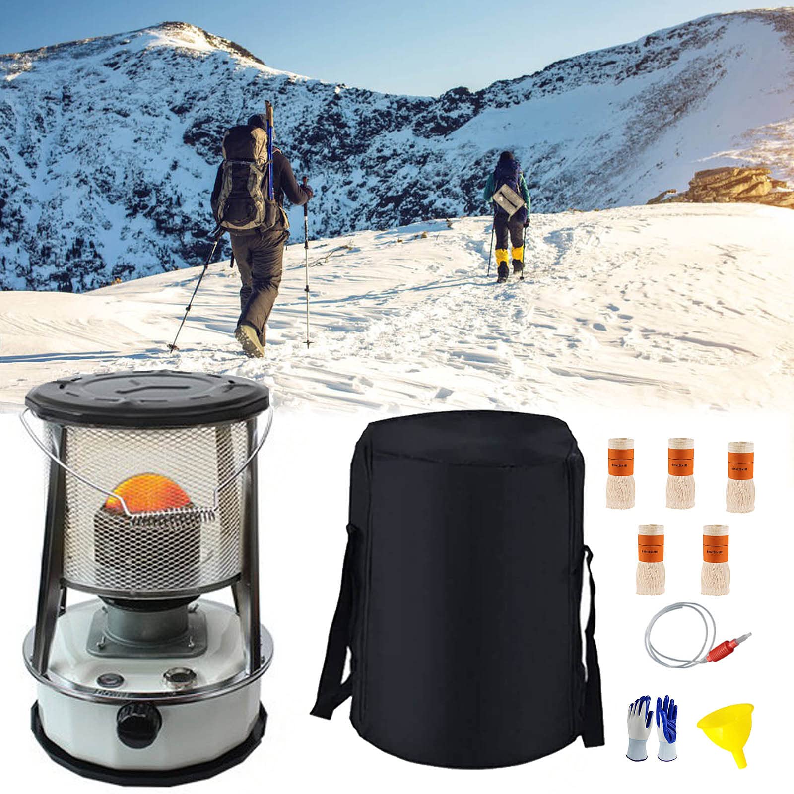Poêle à pétrole portable 6L pour chauffage d'appoint intérieur et camping