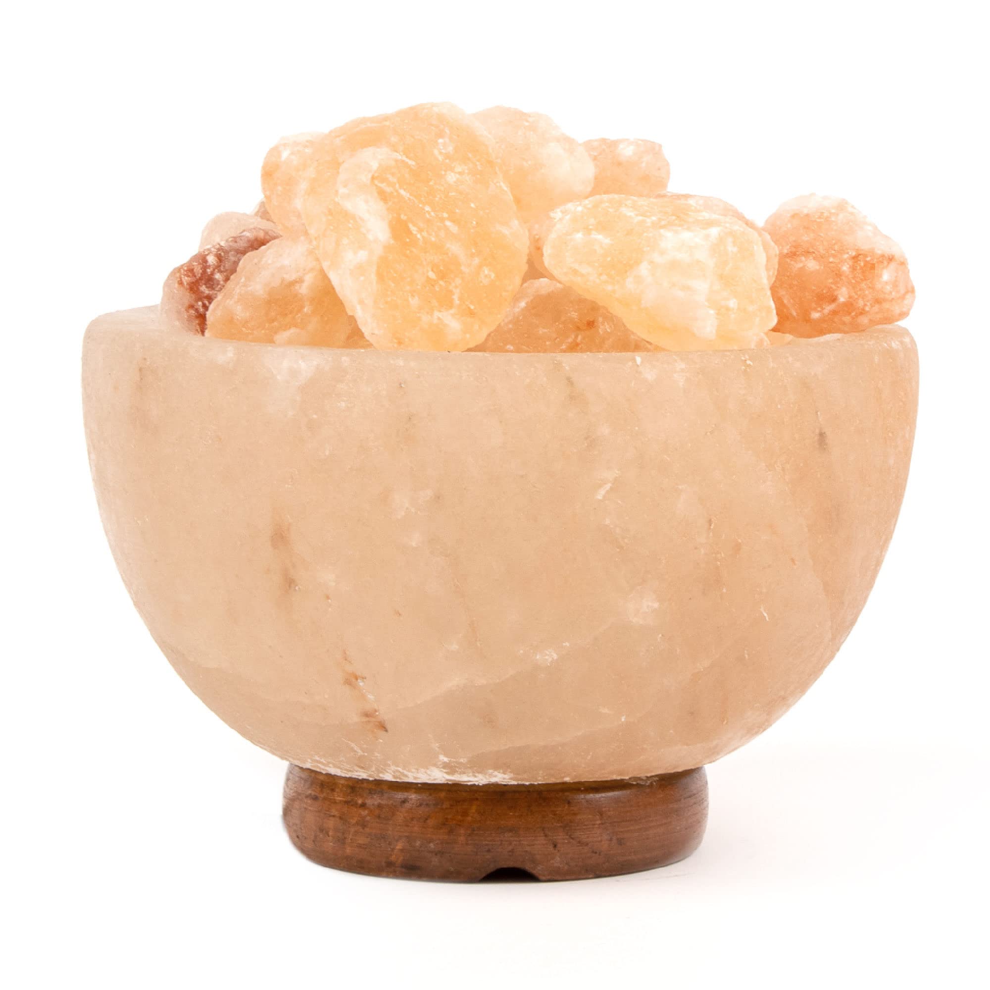 Myga Pink Himalayan Fire Bowl Salt Lamp With Dimmer Switch, 3-5Kg Approx, Made Of 100% Authentic Natural Handcarved Crystal Rock Salt Gives Ambient Glow