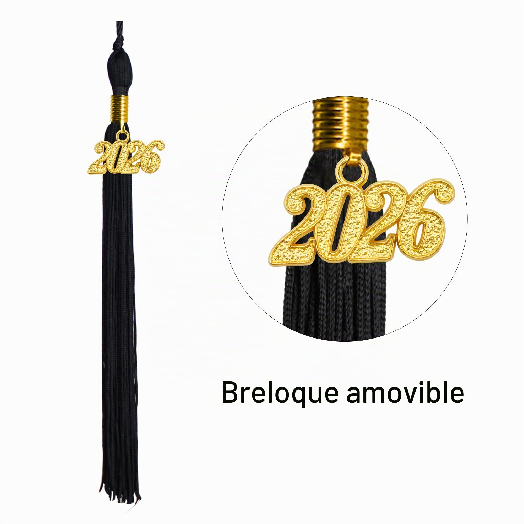 GraduationMall Toge Diplome Universitaire et Chapeau de Diplomé pour Adultes 2026 Unisexes Tenue Diplome Lycée Bechalor 12 Couleurs