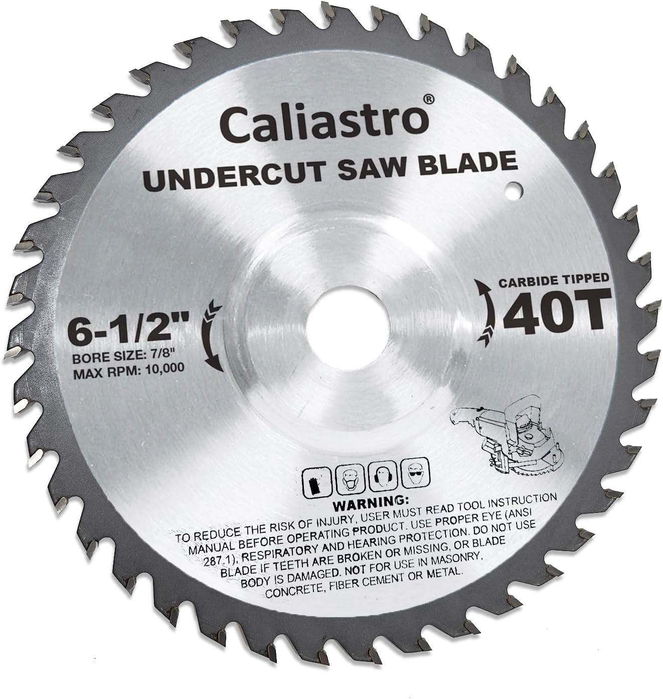 Undercut Saw Blade, 6-1/2" Diameter - Replacement for Crain #821 - Compatible with Crain Undercut Saw #812, #820 and #825 - Carbide Teeth