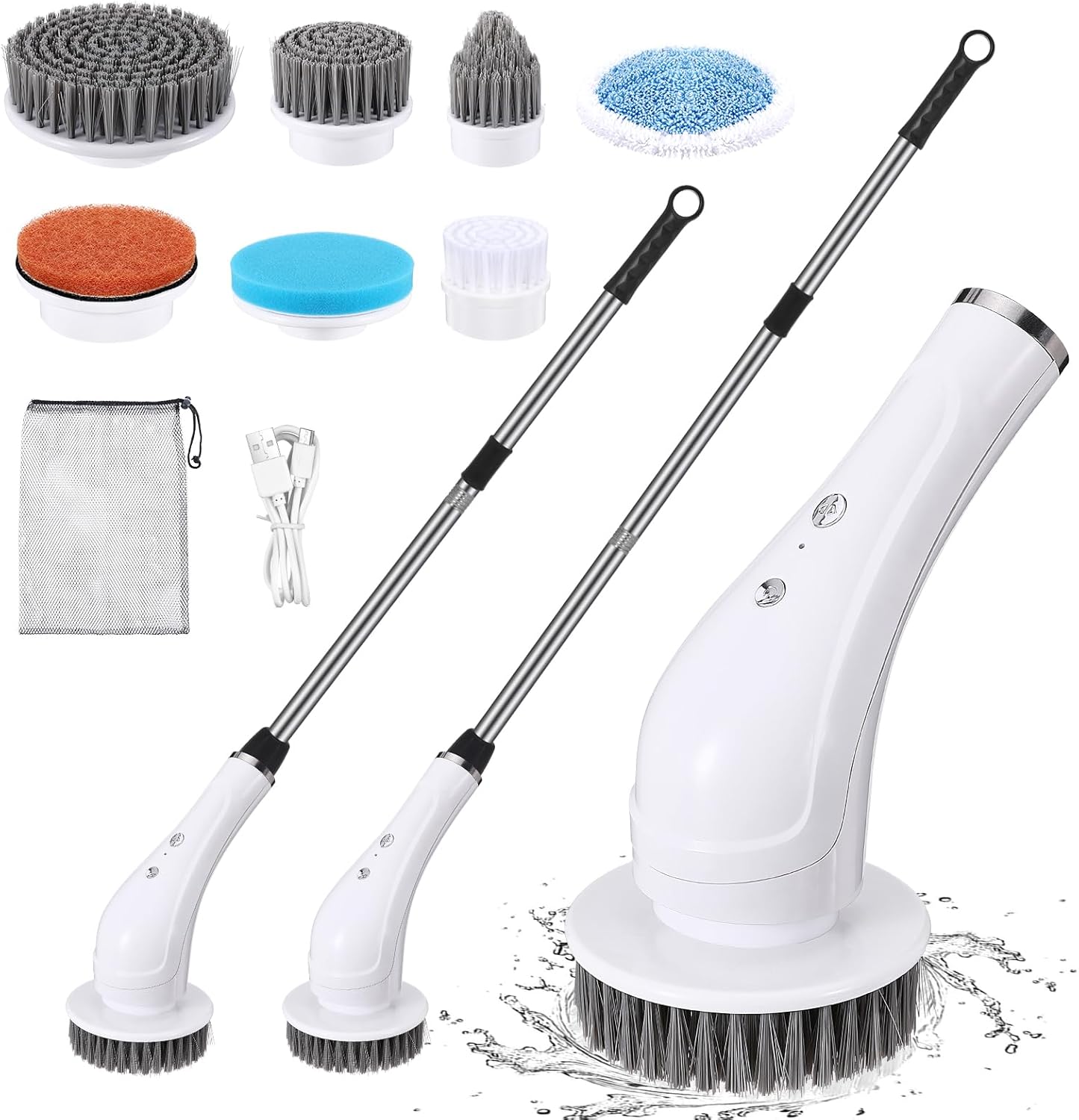zerotop 54" Electric Spin Scrubber, Cordless Power Cleaning Brush with