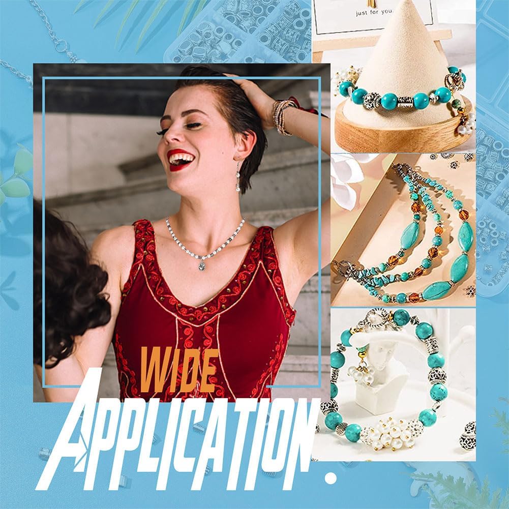 PH PandaHall 405pcs Tibetan Antique Silver Spacer Beads - 14 Style Round Metal Column Barrel Jewelry Alloy Loose Beads for Bracelets Necklace Earrings Making - Image 5