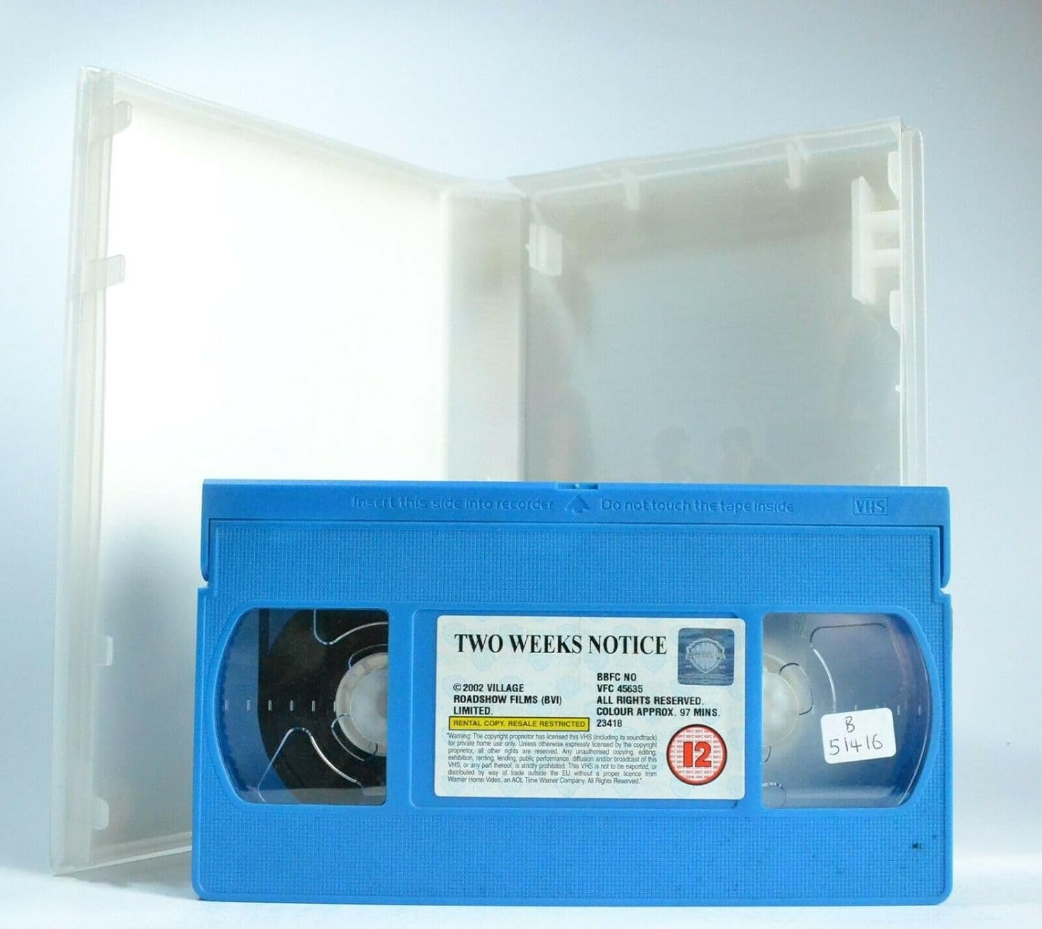 Two Weeks Notice - Warner - Romance - Ex-rental - Hugh Grant - Big Box - Pal VHS