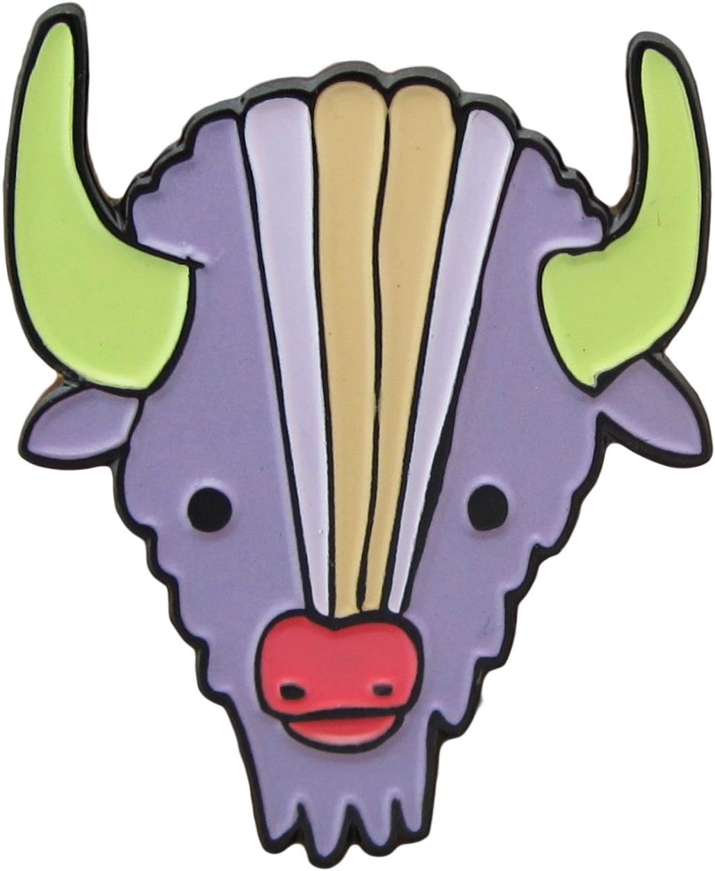 Mark Poulin Soft Enamel Pin, Bison