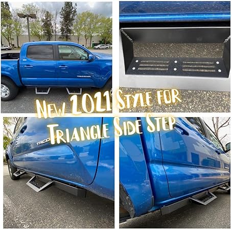 Amazon 三角形 サイドステップ 05 21 トヨタ タコマ ダブルキャブ 4ドアに対応 外装 エアロパーツ 車 バイク