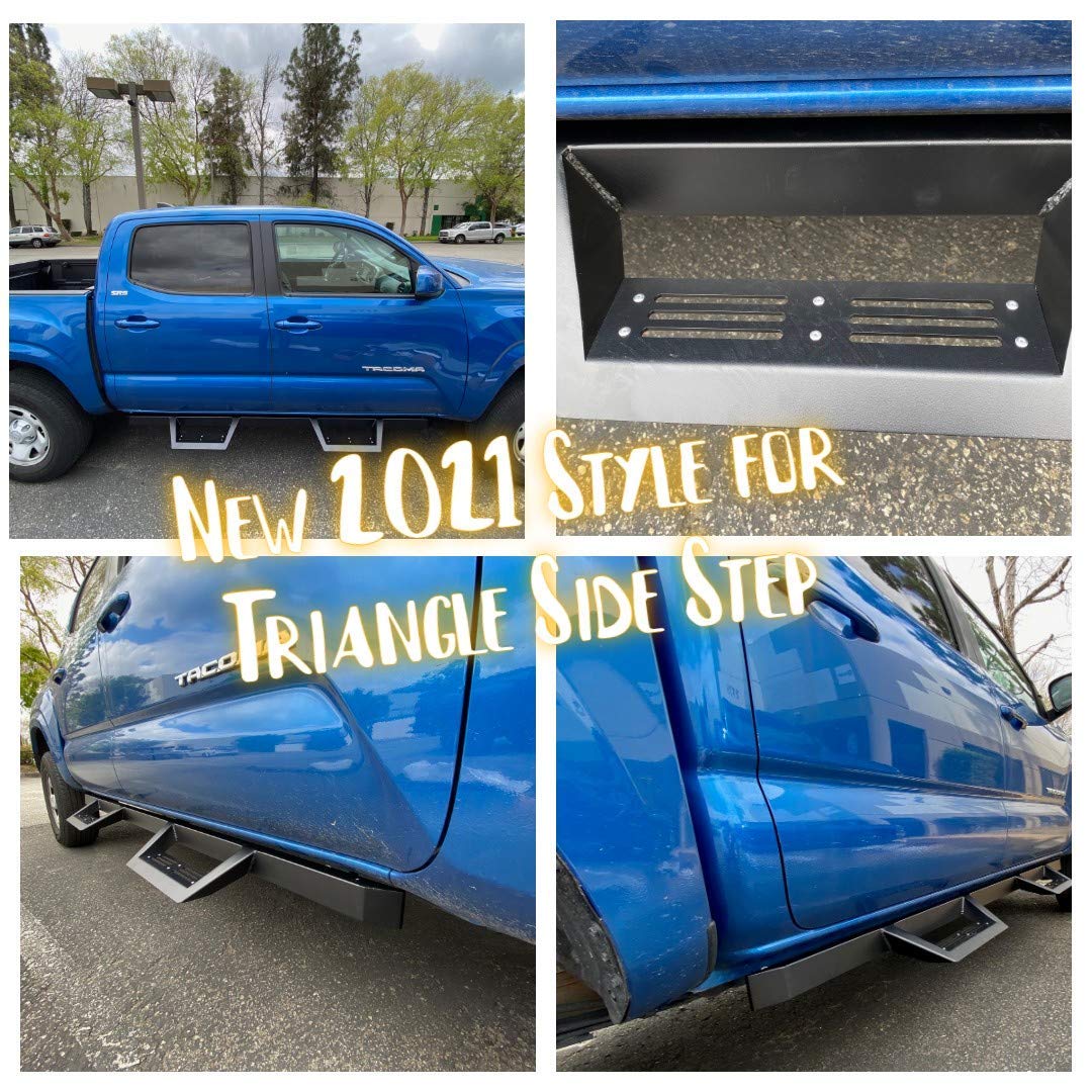 Compatible with Triangle Side Step 2005-2022 Toyota Tacoma Double Cab 4 Doors