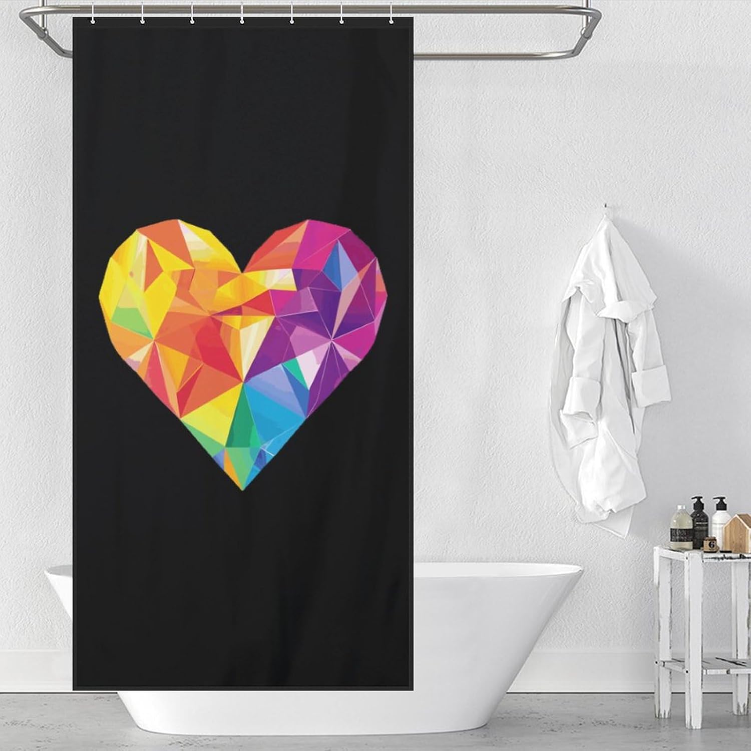 LGBT Gay Proud Funny Shower Curtains Washable Bath Curtain Liner with Hooks for Bathroom Bath Tubs 36x72Inch（92x183cm）
