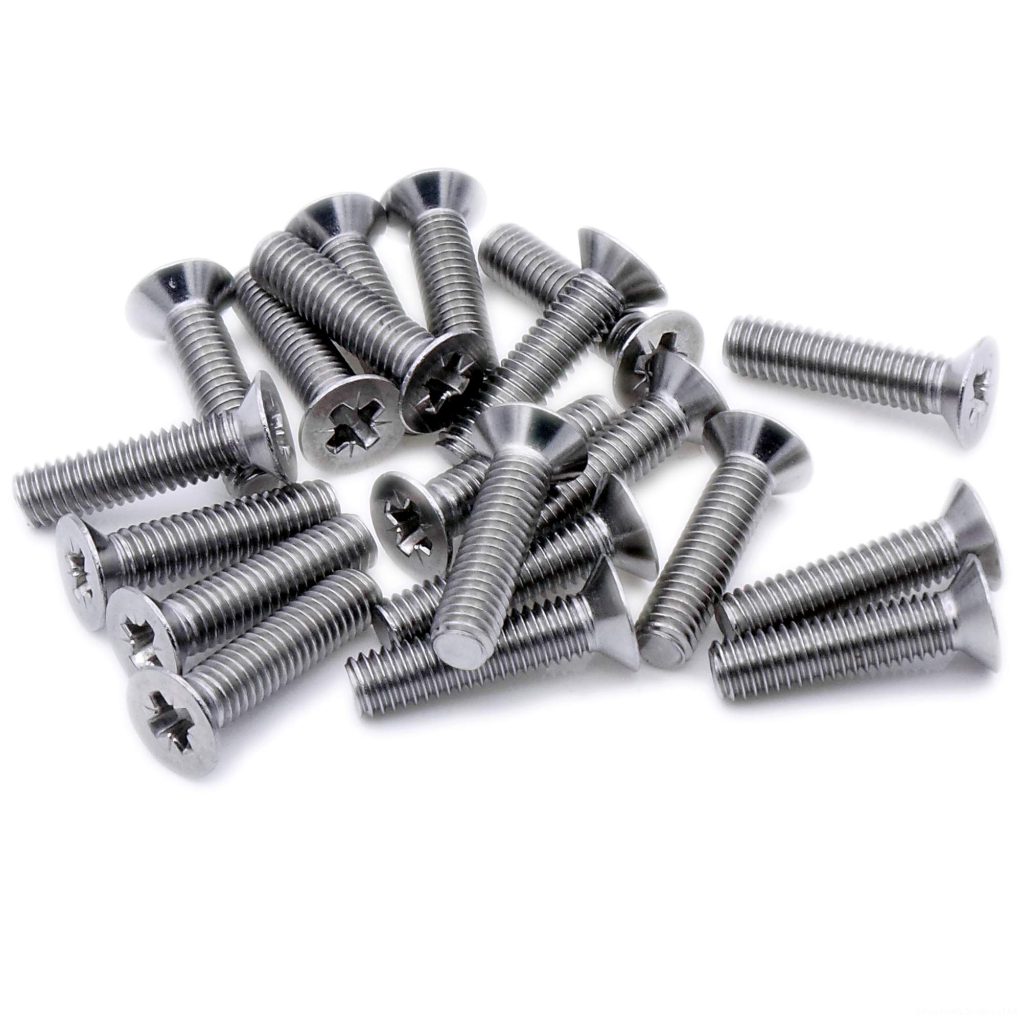 Singularity Supplies M2 (2Mm X 18Mm) Pozi Countersunk Machine Screw (Bolt) - Stainless Steel (A2) (Pack Of 20)