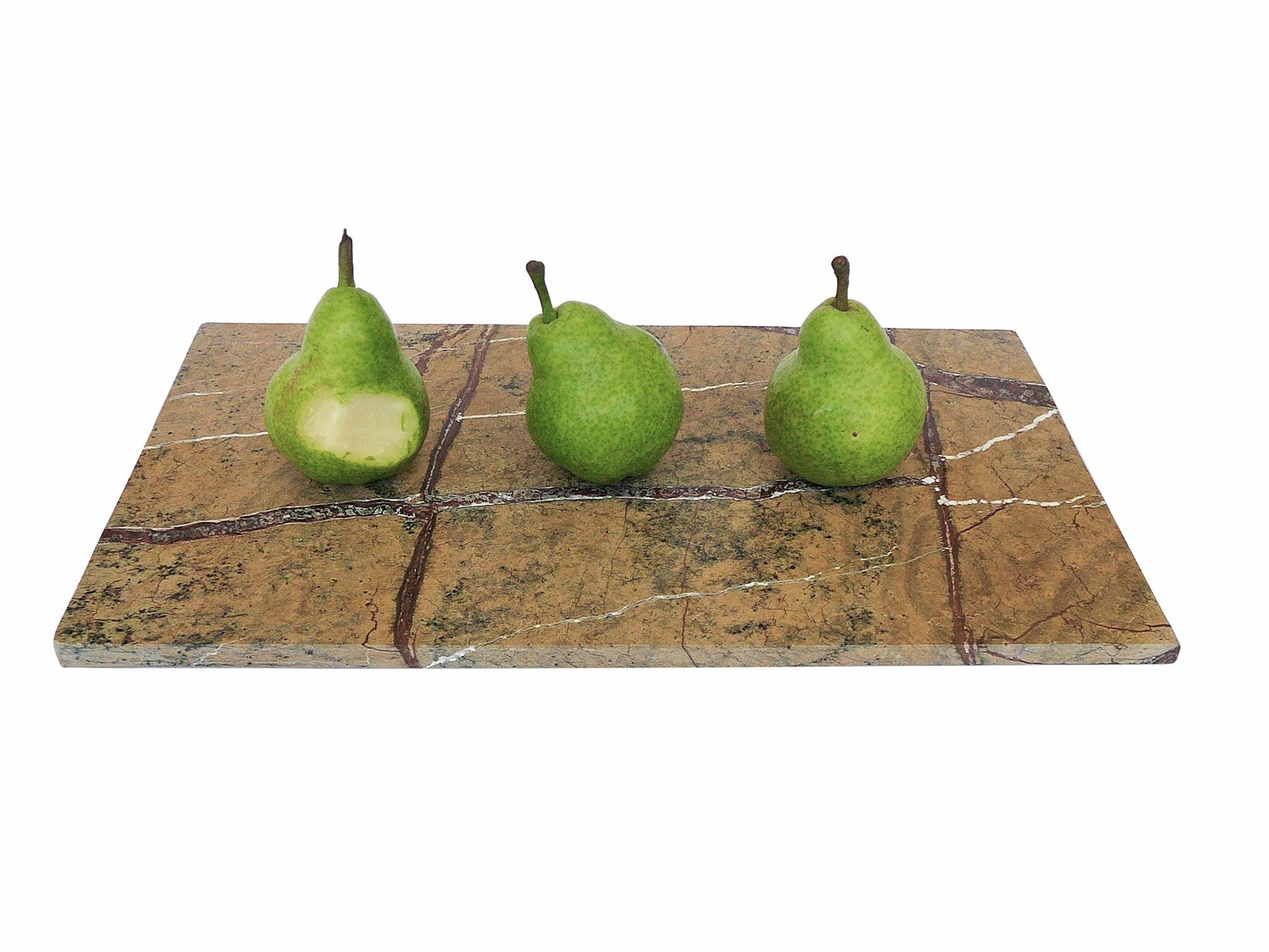 Oferta towaru klasy B: designerski marmurowy półmisek prostokątny masywny: 40 x 20 x 1,5 cm jako talerz, talerz talerz do sushi z kamienia naturalnego, z np. niewielkimi uszkodzeniami krawędzi lub z