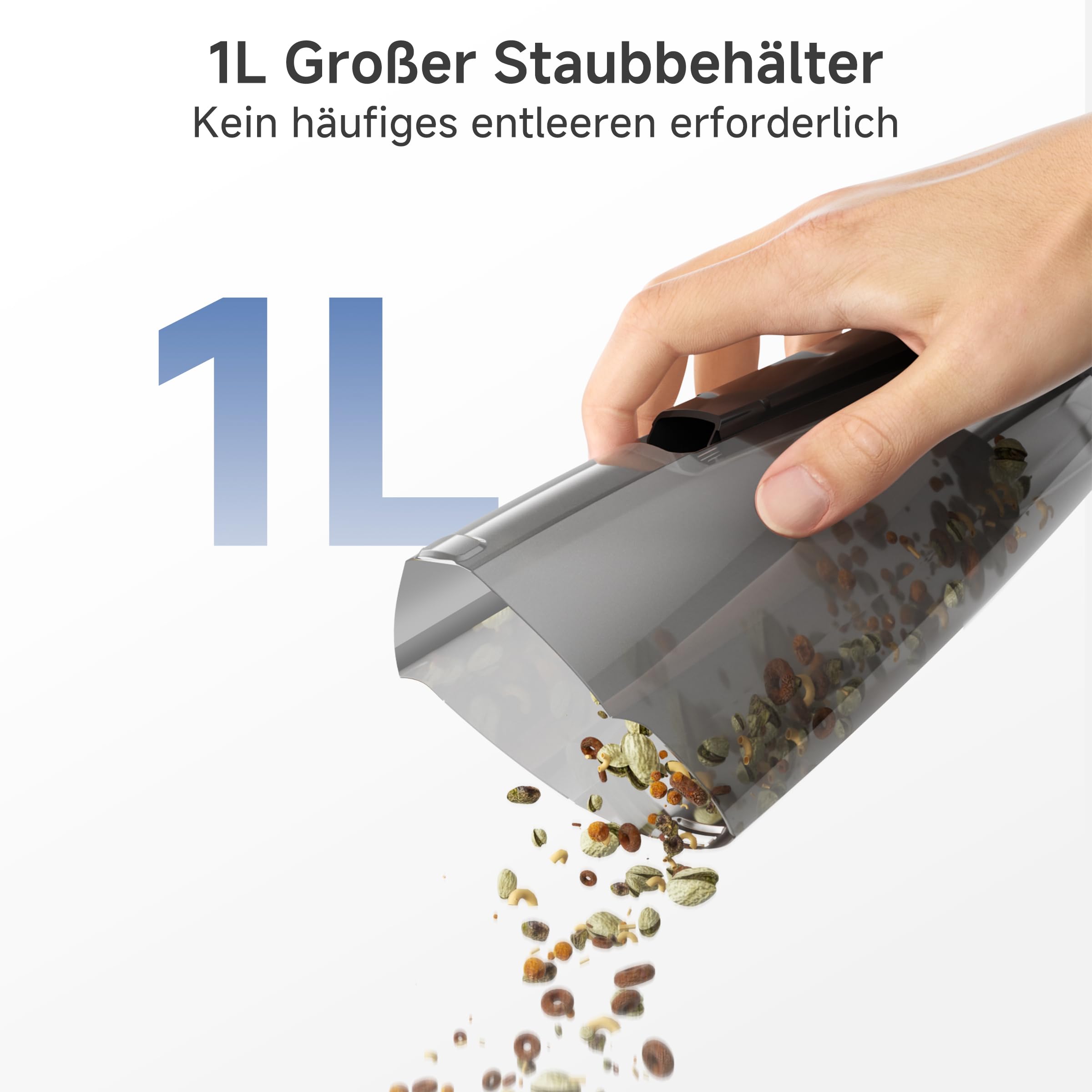 SIMPLUS Stielstaubsauger mit Kabel 600W, 2-in-1 Handstaubsauger, 22KPa Saugleistung, HEPA Filter, 1L Staubbehälter, leicht 1,76kg, für Hartboden & Teppich