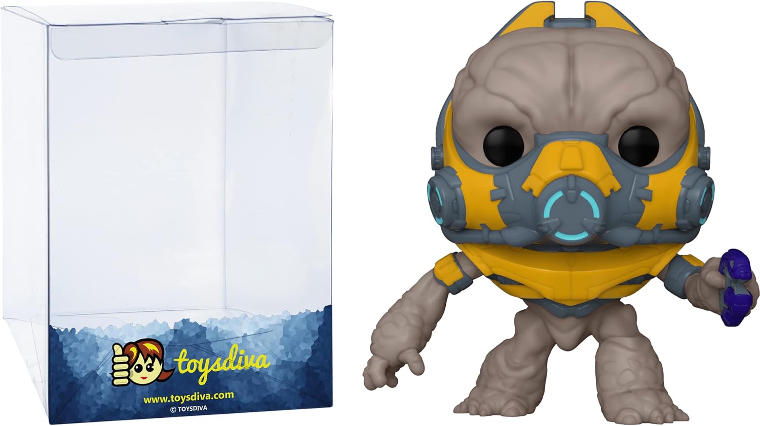 Grunt Conscript w/Plasma P i s t o l : P o p ! Games Vinyl Figurine Bundle with 1 Compatible 'ToysDiva' Graphic Protector (020-59335 - B)