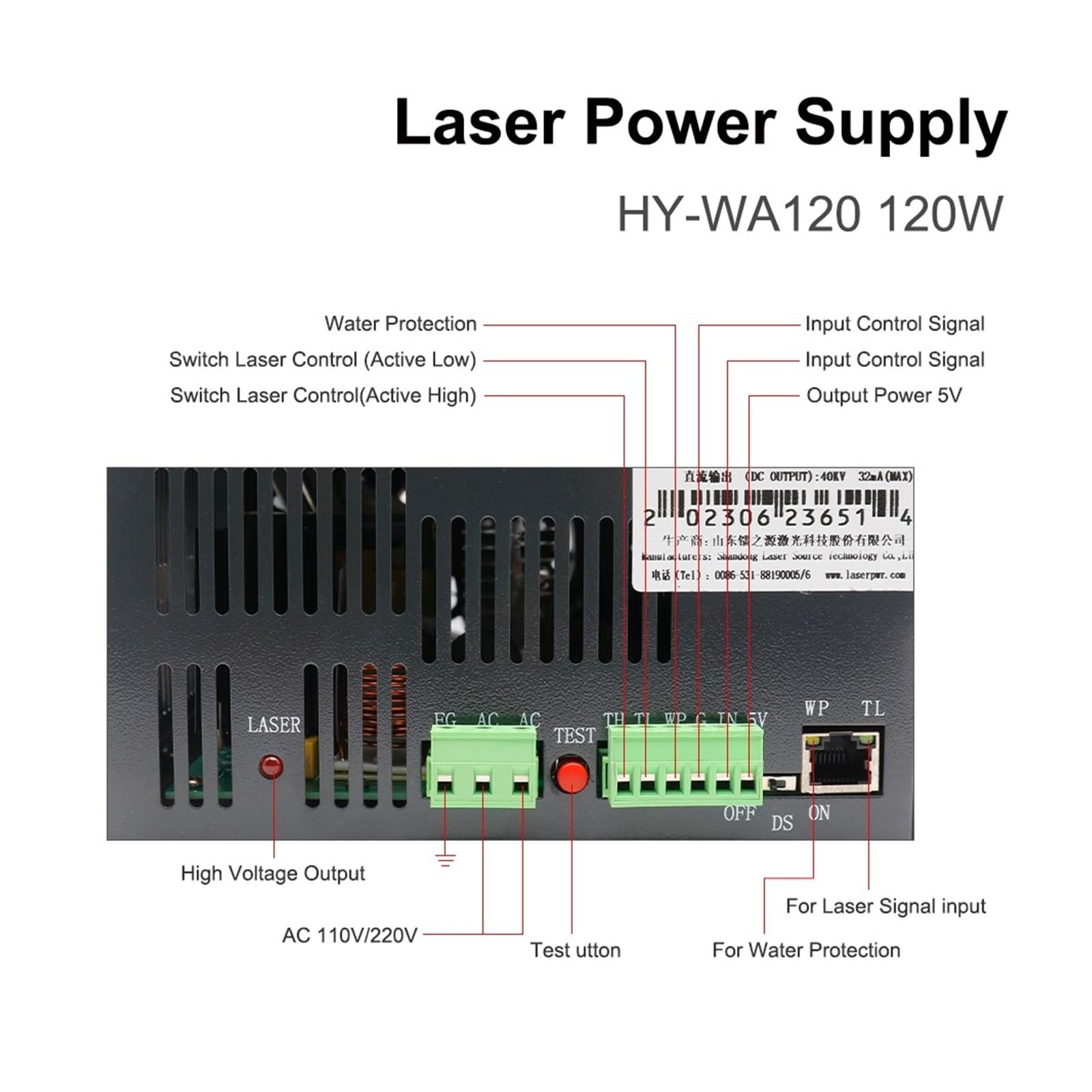 Alimentatore da 120 W HY-WA120(220V)