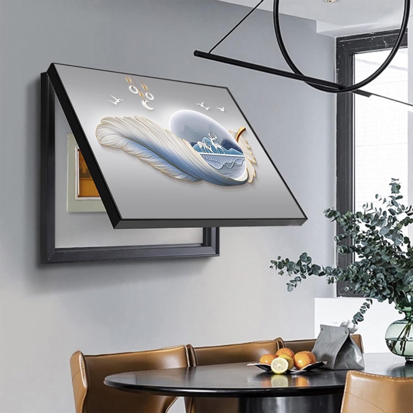 Copertura Decorativa Moderna del Contatore Elettrico Quadro Copri Quadro Elettrico Coperchio Contatore Elettrico Decorativo Quadro Copri Contatore(C,45x35cm)