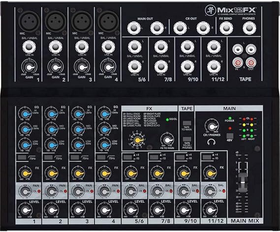 Mackie Mix12FX - 12-Channel Compact Mixer with Effects