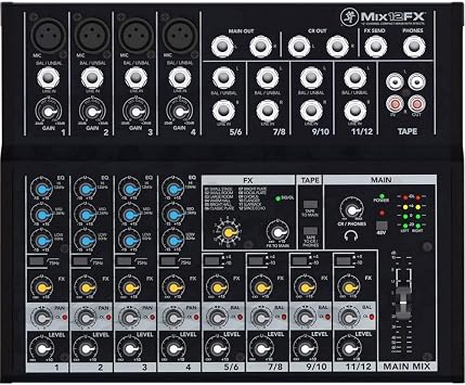 Mackie Mix12FX - 12-Channel Compact Mixer with Effects