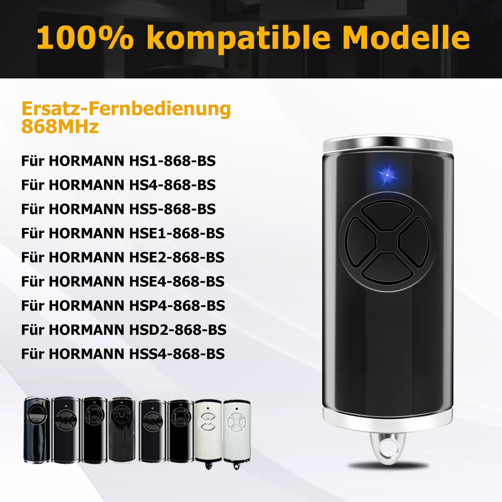 pepape 2 Stück Handsender für Hörann HSE4-868-BS HSE2-868-BS HS4-868
