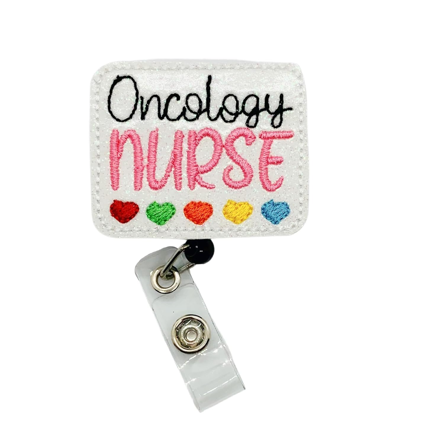 Oncology Nurse Badge Reel, Retractable Oncologist ID Holder